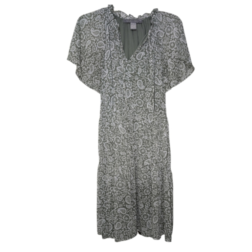 Lark + Grey Patterned Midi Dress